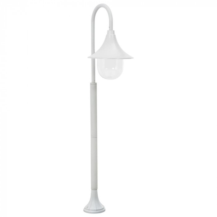Stalp de iluminat pentru gradina, alb, 120 cm, aluminiu, E27 GartenMobel Dekor