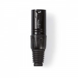 Conector XLR 3-Pin tata negru Nedis