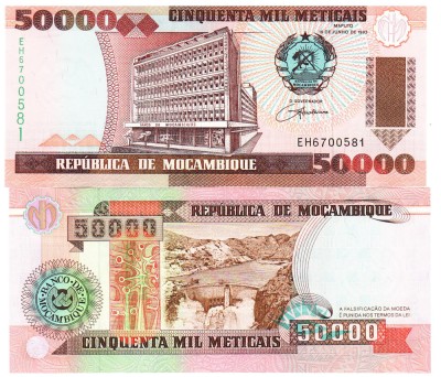 Mozambic 50 000 50000 Meticais 1993 P-138 UNC foto