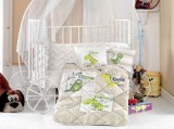 Cumpara ieftin Set Complet Lenjerie Patut Bebe Troodon (Bumbac 100%)
