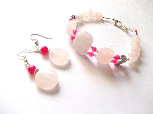 set cuart roz si agate 43707
