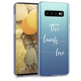 Husa pentru Samsung Galaxy S10, Silicon, Transparent, 47448.02, Carcasa, Kwmobile