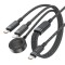 Cablu Acefast C6-11 USB-C 3&icirc;n1 - 2x USB-C / Qi 480Mb/s 100W 1.2m - negru