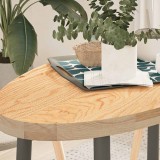 VidaXL Blat de masă 100x50x4 cm lemn masiv de stejar oval