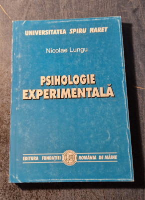 Psihologie experimentala Nicolae Lungu foto