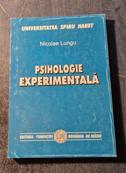 Psihologie experimentala Nicolae Lungu