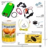 Pachet gard electric pentru c&acirc;ini - cu țăruși din plastic