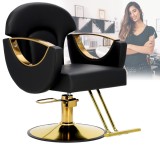 Scaun de coafat Jayce hidraulic rotativ pentru salonul de coafură Suport cromat scaun de coafor