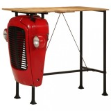 VidaXL Masă bar stil tractor roșu/maro 55x120x107 cm lemn masiv mango