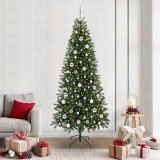 vidaXL Brad de Crăciun artificial cu 300 LED Verde 210 cm PE și PVC 3397369