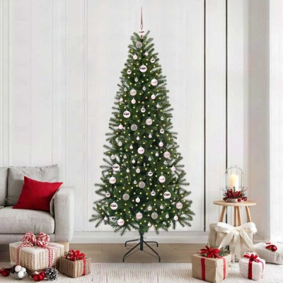 vidaXL Brad de Crăciun artificial cu 300 LED Verde 210 cm PE și PVC 3397369 foto