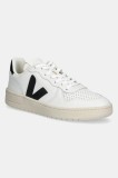 Veja sneakers din piele VI0220738B V-10 LEATHER bărbați, culoarea alb, VI0220738B