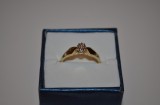 INEL AUR 14K + 1 Diamant = 0.15ct. - Model Solitaire - De logodna - Vintage !, 46 - 56, Galben