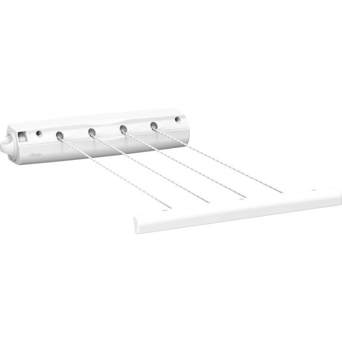 Uscator de rufe de perete Vileda Rewind 3, plastic, capacitate de uscare 16m, alb
