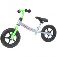 Bicicleta fara pedale transformabila Copii 12 inch - Gri cu Verde foto