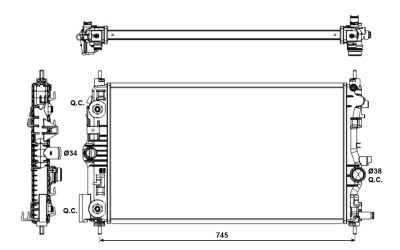 NRF 53143 Radiator, racire motor foto