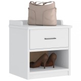 Bancă pentru hol &bdquo;SANDNES&rdquo; albă 45x40x50 cm, lemn masiv de pin