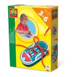 Joc creativ pentru copii - Invat sa leg sireturile la pantof, 3-6 ani, SES Creative