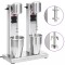 vidaXL Mixer de milkshake cu 2 vase, oțel inoxidabil, 2 L 51086