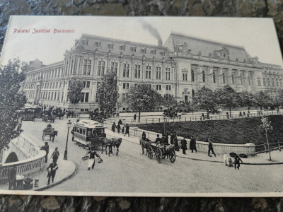 Carte postala clasica Bucuresti, 1900, Palatul Justitiei, Socec, ed. Stengel foto