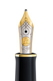 Penita Ef Din Aur De 14k/585 Ornament Din Rodiu Pentru Stilou M600 Bicolora
