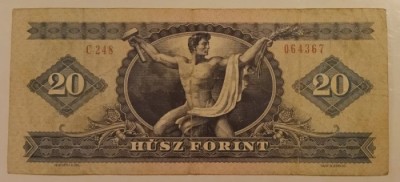 Bancnota Ungaria - 20 Forint 1980 foto
