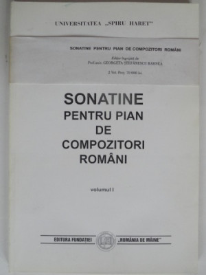 SONATE PENTRU PIAN DE COMPOZITORI ROMANI - GEORGETA STEFANESCU BARNEA VOL.I+VOL II foto