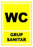 Indicator galben wc grup sanitar
