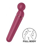 Vibrator Planet Wand-er, 60 Combinatii Stimulatoare, Silicon, USB, Visiniu, Satisfyer