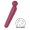 Vibrator Planet Wand-er, 60 Combinatii Stimulatoare, Silicon, USB, Visiniu