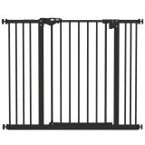 PawHut Poartă Siguranță C&acirc;ini Extensibilă Reglabilă 68x72 cm Negru