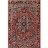 Covor Premium Belgian Model Alaska P0152-139, Marime 120 x 160 cm, Rosu, Antialergic, Poliester Reciclat, Living, Dormitor, Sufragerie, Birou