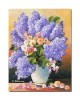 Tablou pictat manual, Vaza cu liliac, parfum de sarbatoare, 40x30cm ulei pe panza, Constantin Feraru