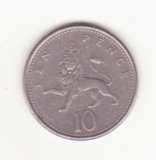 Marea Britanie 10 pence 1992, Europa, Cupru-Nichel