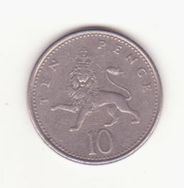 Marea Britanie 10 pence 1992 foto