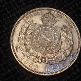 Brazilia 1000 reis 1888 argint Pedro II, America Centrala si de Sud