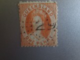 QUEENSLAND ORANGE-VERIMILION REGINA VICTORIA=212, Stampilat