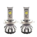 Set 2 LED-uri Auto Techstar&reg; T1S, H4, 40w, 8000 Lumeni, 6500K, AUTO, 12-24 Volti, CREE, Canbus, Radiator Aluminiu