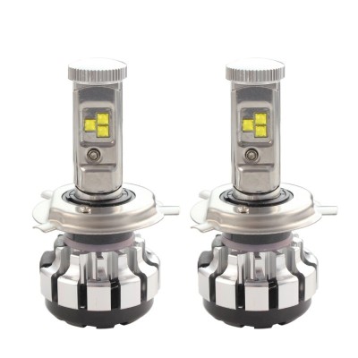 Set 2 LED-uri Auto Techstar&amp;reg; T1S, H4, 40w, 8000 Lumeni, 6500K, AUTO, 12-24 Volti, CREE, Canbus, Radiator Aluminiu foto