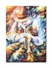 Tablou pictat manual, Trompetist, stilizat , 70x50cm pictura ulei in cutit, efect 3D, gata de agatat pe perete