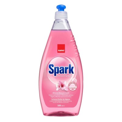 Detergent lichid pentru vase Sano Spark, parfum migdale, 500 ml foto