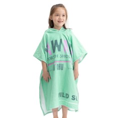 Poncho de baie pentru copii Homelevel, 4-7 ani, Multicolor, Bumbac organic, 54931.71.02