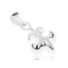 Pandantiv din argint 925, floare de crin - Fleur de Lis, suprafa?a lucioasa foto