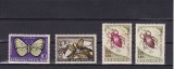 ROMANIA 1956 LP 413 LP 413 a INSECTE DAUNATOARE CU EROARE SERIE MNH