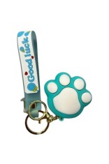 Breloc &icirc;n formă de lăbuță de jucărie, turcoaz, 7 cm