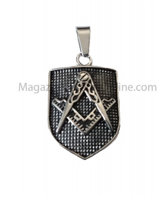 Pandantiv Scut Cu Simboluri Masonice foto
