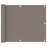 vidaXL Paravan de balcon, gri taupe, 75x600 cm, țesătură oxford 134987