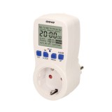 &Icirc;ntrerupător cu Temporizator 1min-7zile 230V Schuko