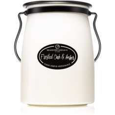 Milkhouse Candle Co. Creamery Frosted Oak &amp; Amber lum&acirc;nare parfumată Butter Jar 624 g