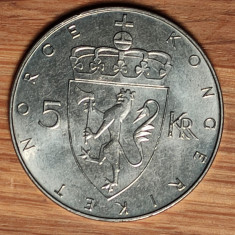 Norvegia - moneda comemorativa de colectie - 5 kroner 1975 aUNC impecabila !